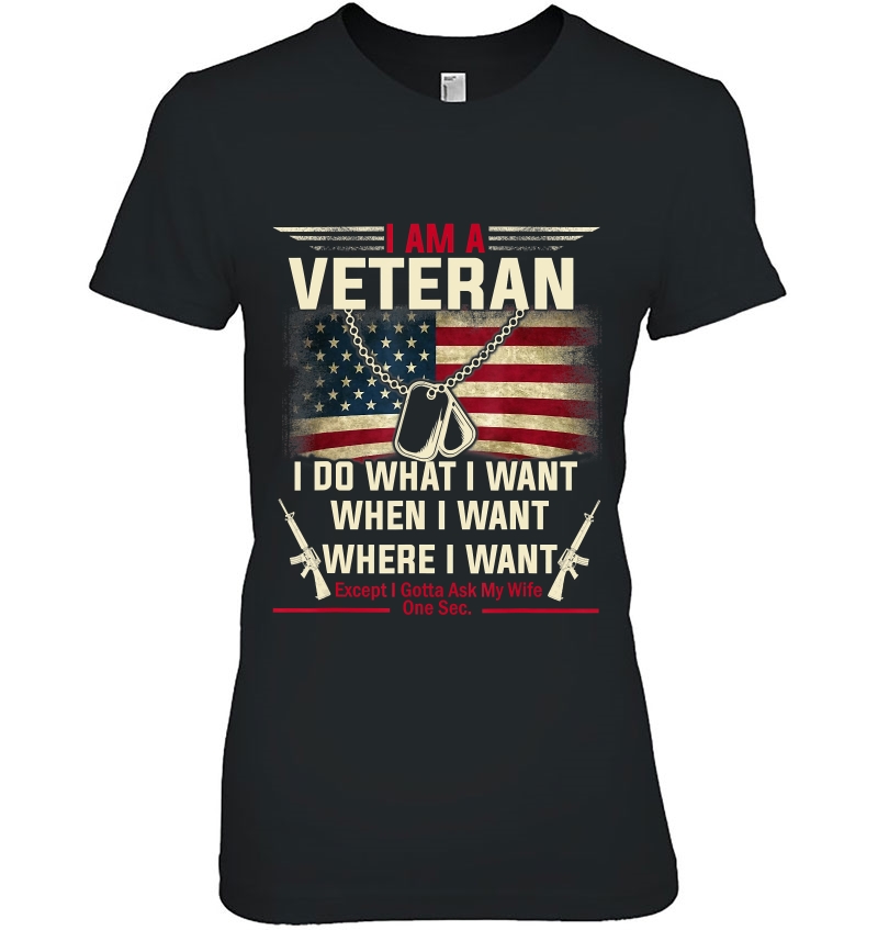 I Am A Veteran I Do What I Want When I Want Funny Gift Hoodie