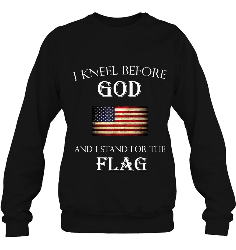 I Kneel Before God And I Stand For The Flag 2 Colors Mugs