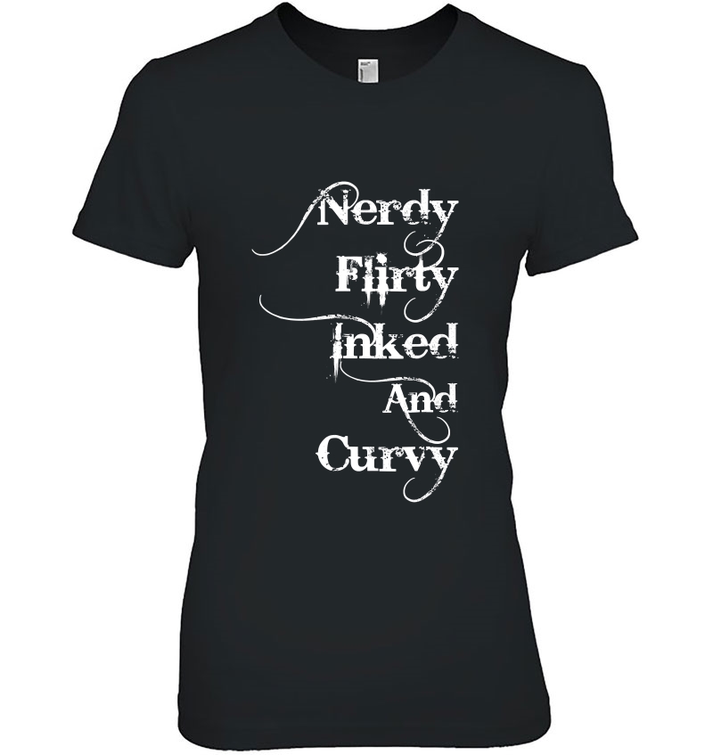 Nerdy Flirty Inked And Curvy Ladies Tattoo Hoodie