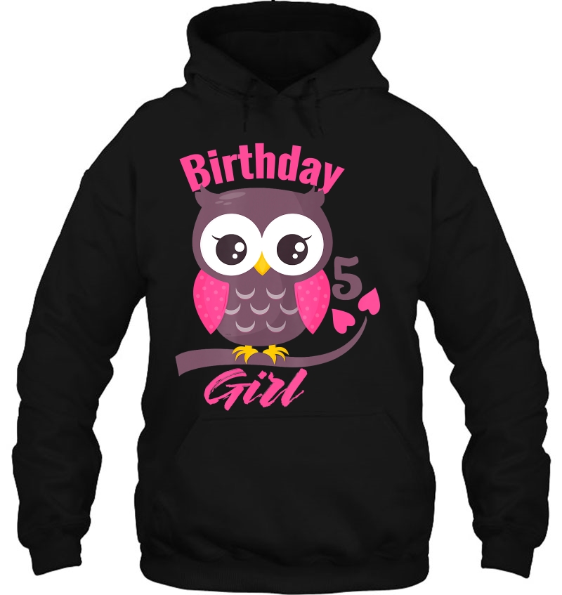 Owl On A Tree Branch Character Funny 5Th Birthday Girl Mugs