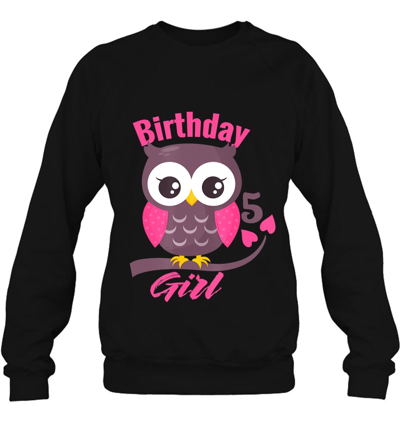 Owl On A Tree Branch Character Funny 5Th Birthday Girl Mugs