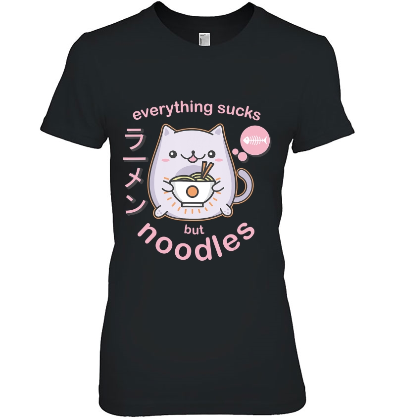 Pastel Goth Ramen Noodle Cat - Anime Kawaii Hoodie