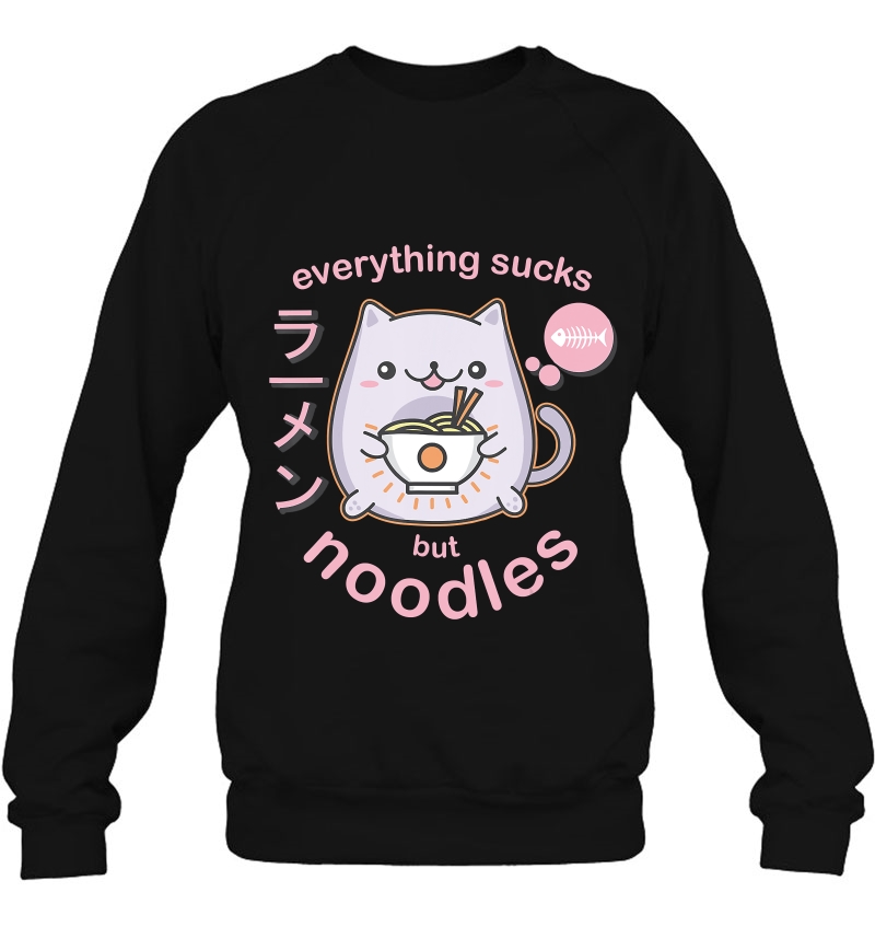 Pastel Goth Ramen Noodle Cat - Anime Kawaii Mugs