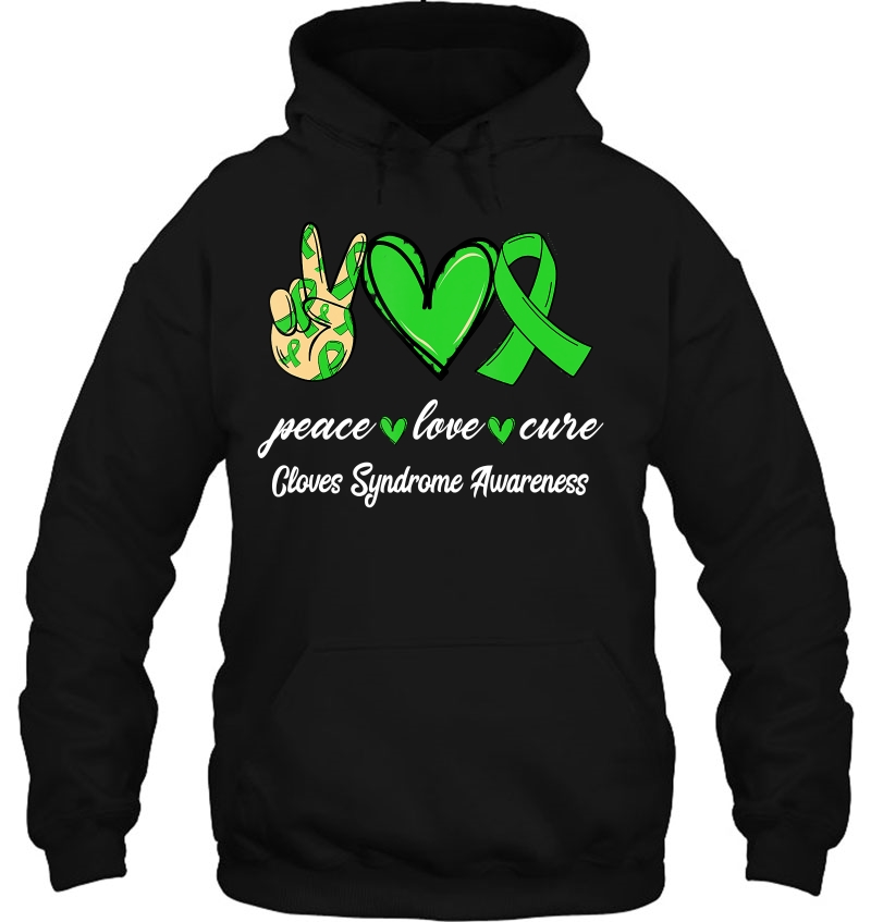 Peace Love Hope Green Ribbon Cloves Syndrome Awareness Mugs