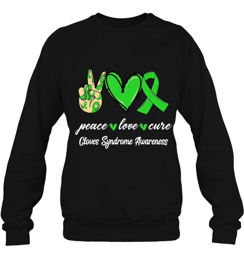 Peace Love Hope Green Ribbon Cloves Syndrome Awareness Mugs