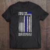 Police Flag Shirt - Back The Blue For My Daughter Proud Dad Tee