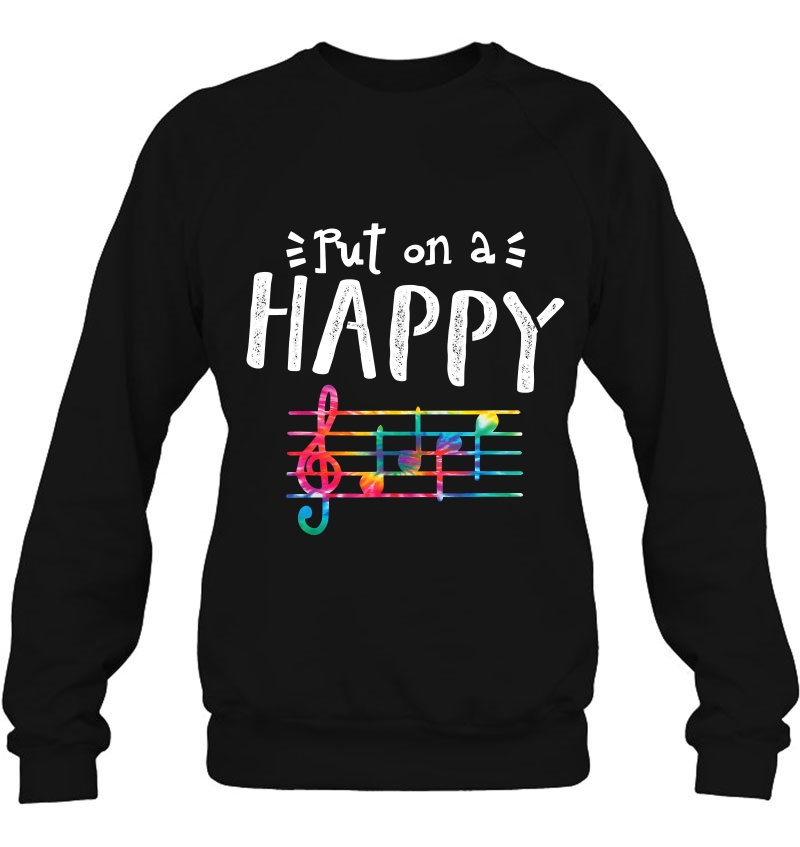 Put On A Happy Face Music Notes Funny Teacher Mugs