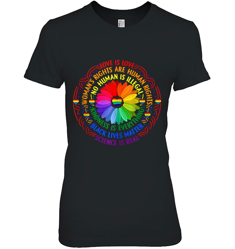 Rainbow Black Lives Matter Science Lgbt Pride Flower Hoodie