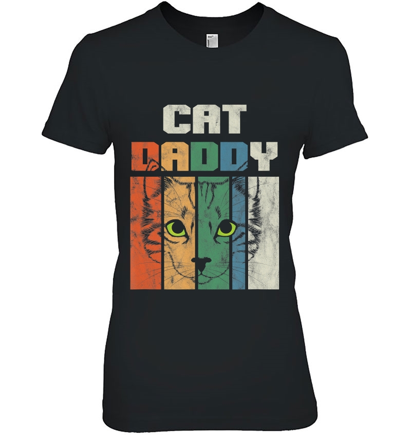 Retro Cat Dad Daddy Cool Kitten Lover Vintage Pet Pets Hoodie