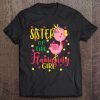 Sister Of The Flamazing Girl Cute Flamingo Sister Birthday Tee