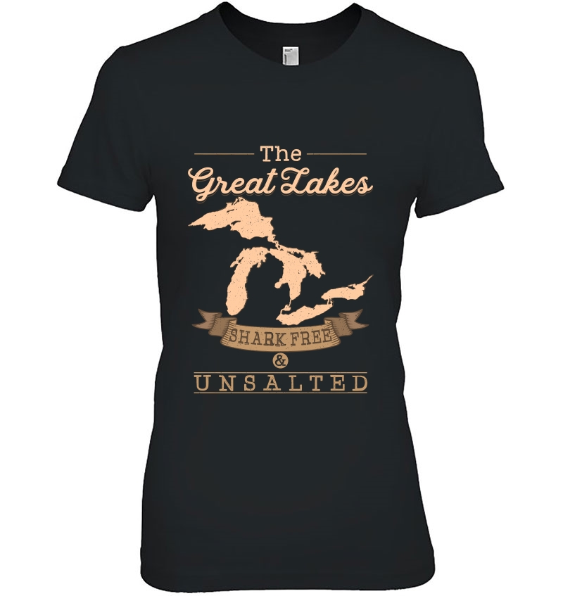 The Great Lakes Shark Free Unsalted Michigan Gift Hoodie