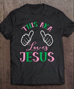 This Aka Loves Jesus - Pink And Green - Aka Tee