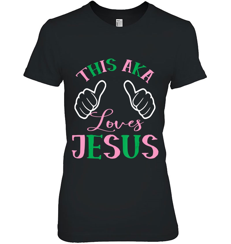 This Aka Loves Jesus - Pink And Green - Aka Hoodie