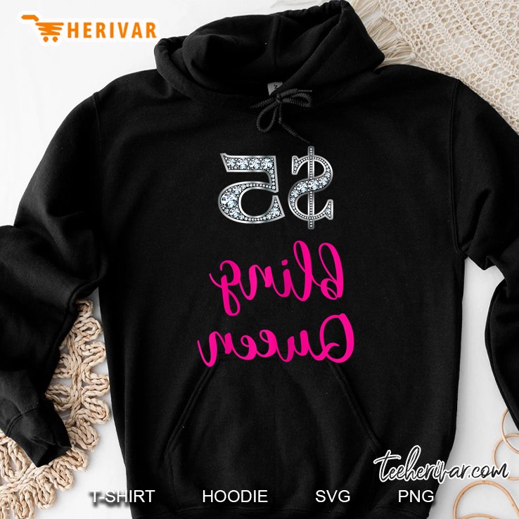 Womens $5 Bling Queen Jewelry Consultant Reverse Mirror Live Shows Hoodie
