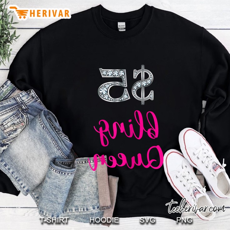 Womens $5 Bling Queen Jewelry Consultant Reverse Mirror Live Shows Sweatshirt