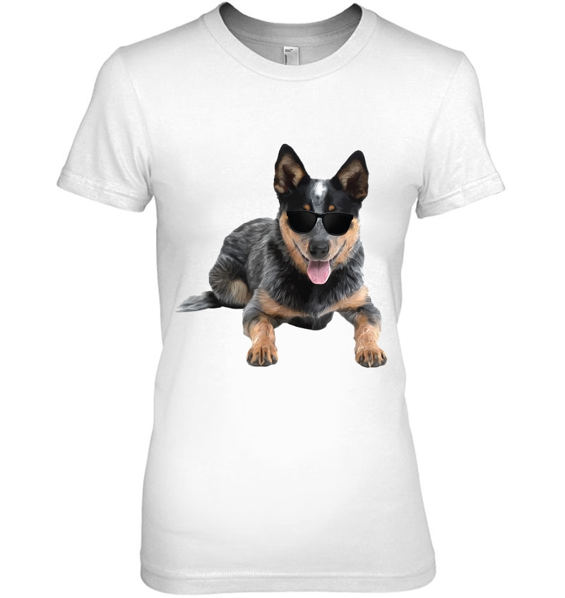 Australian Cattle Heeler Dog In Aviator Dog Lover Hoodie