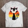 Funny Vintage Cat Black Cat Retro Cat Cat With Mask Tee