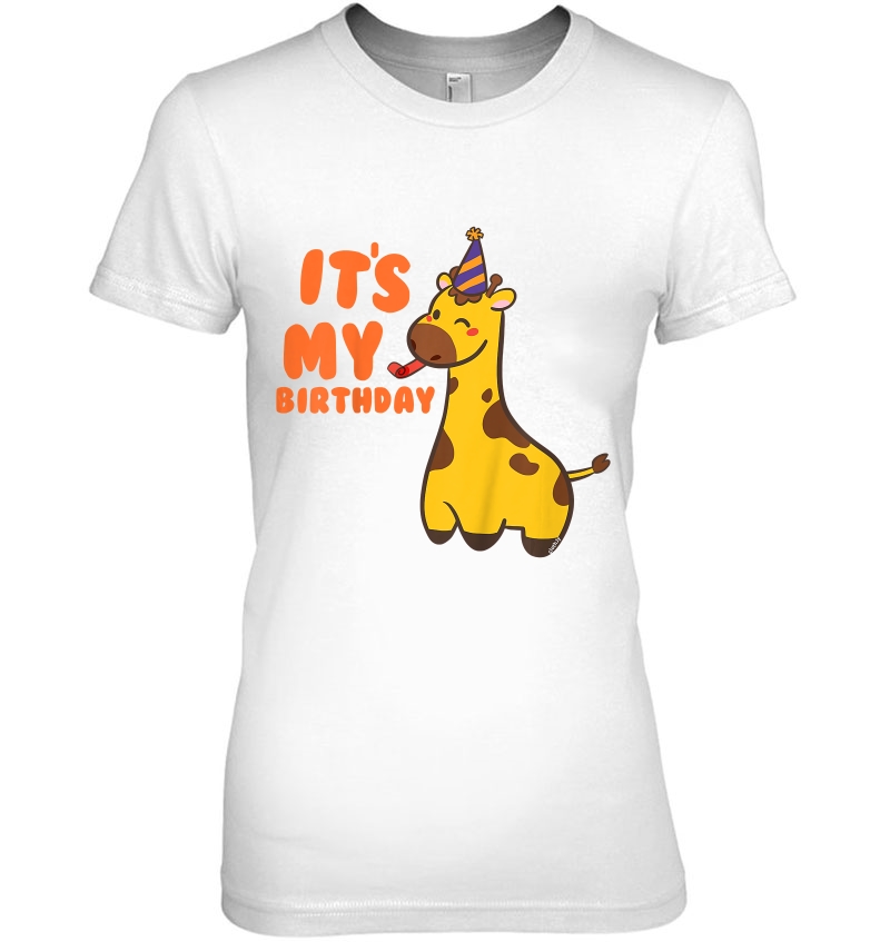 Kids Its My Birthday Giraffe Jungle Birthday Gift Idea Giraffe Hoodie