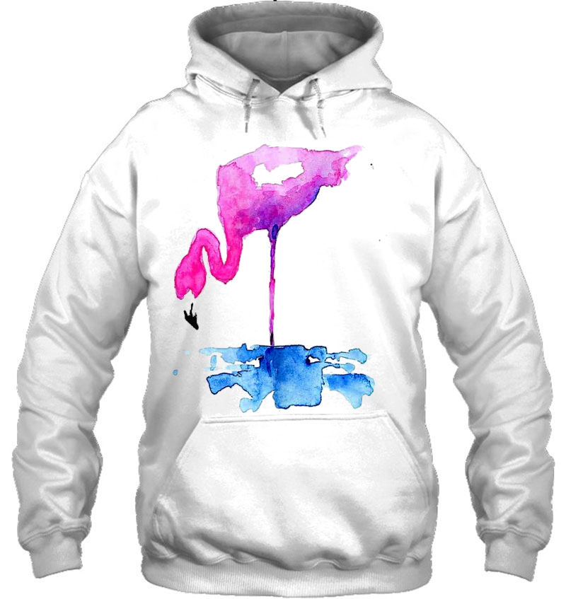 Lovely Pink Flamingo Bird Drinking Water Color Art Tank Top Mugs