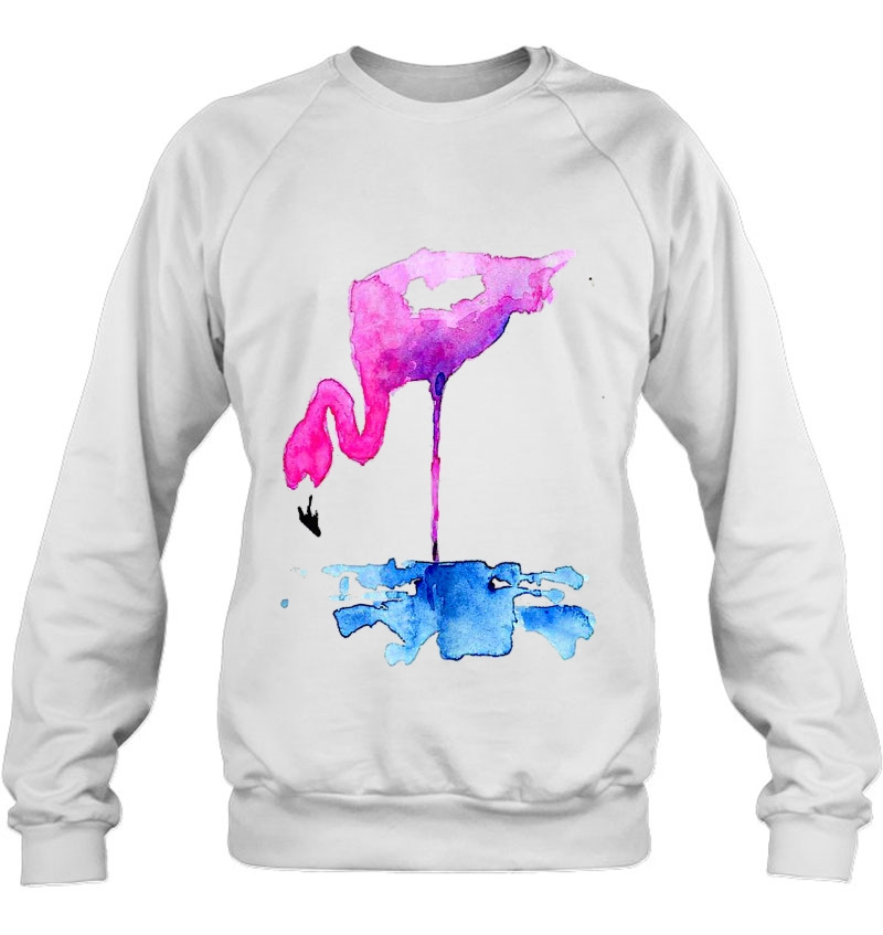 Lovely Pink Flamingo Bird Drinking Water Color Art Tank Top Mugs