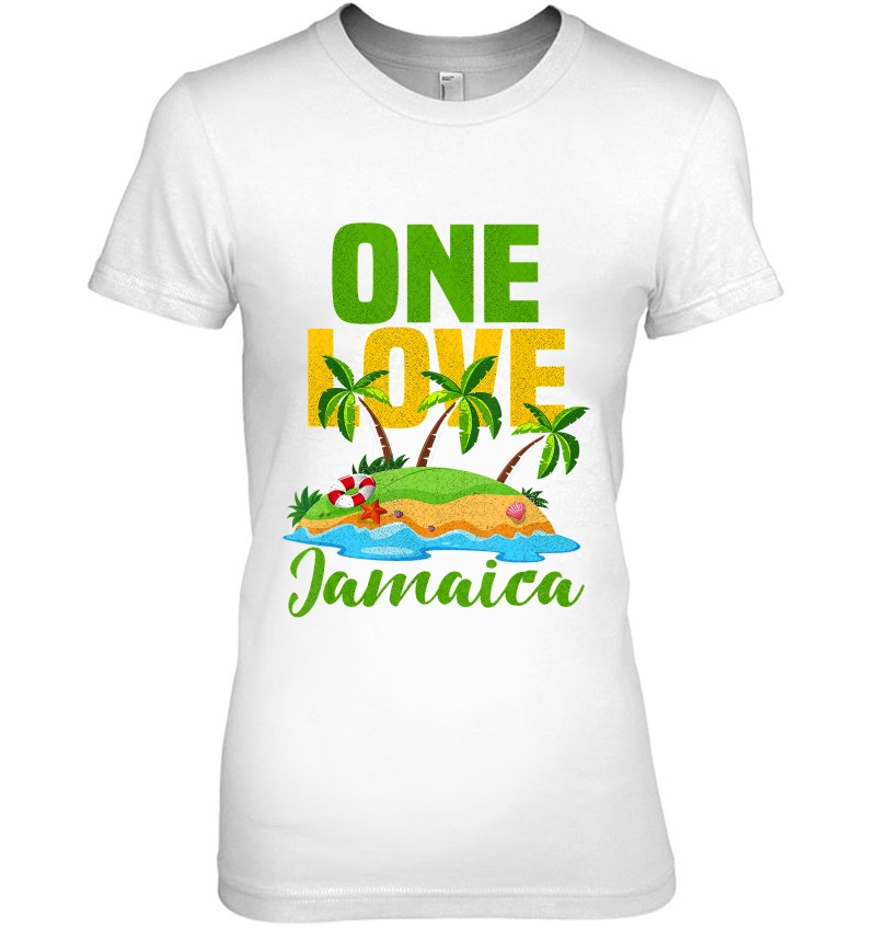 One Love Jamaica Gift Caribbean Vacation Reggae Tee Hoodie