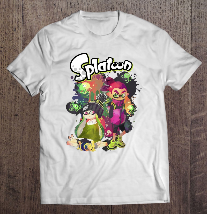 Splatoon Inkling Duo Paint Splatter Poster Shirt