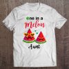 Womens One In A Melon Aunt Watermelon Tshirt Summer Shirt Gifts Tee