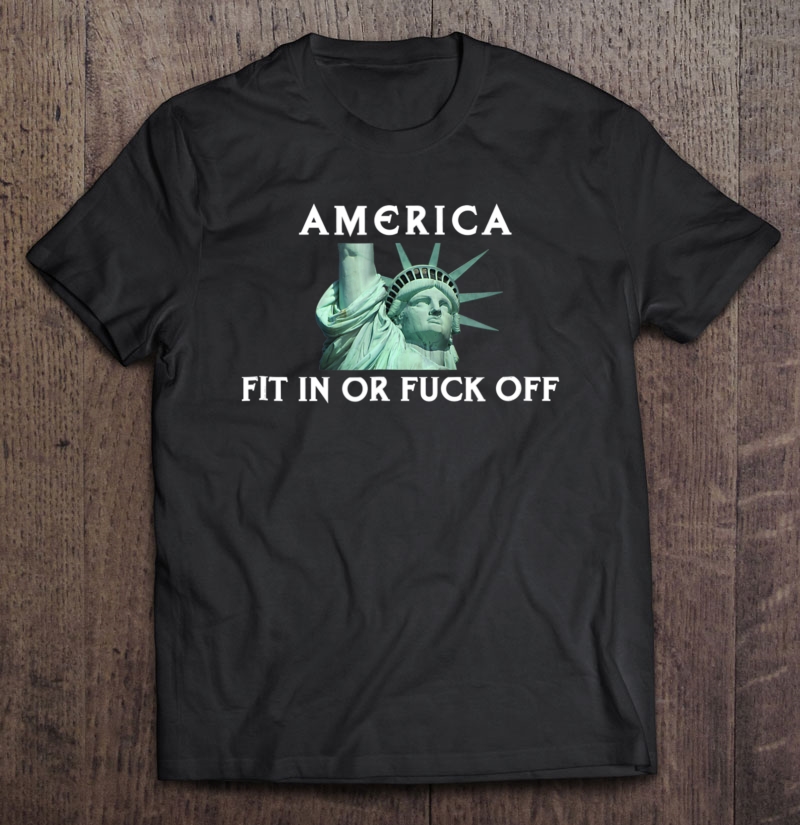 America Fit In Or Fuck Off Shirt