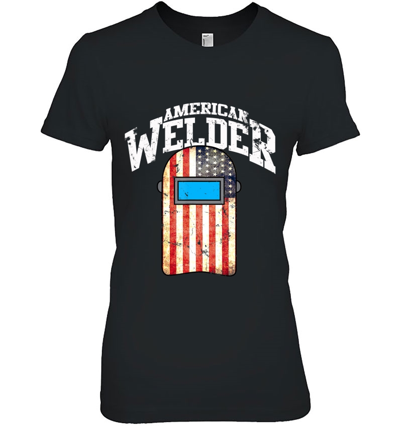 American Welder Shirt Us Flag Welding Hood Gift Hoodie