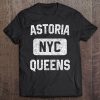 Astoria Queens Gym Style Distressed White Print Tee