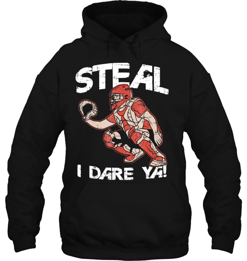 Baseball Catcher Steal I Dare Ya Funny Gift Tee Mugs