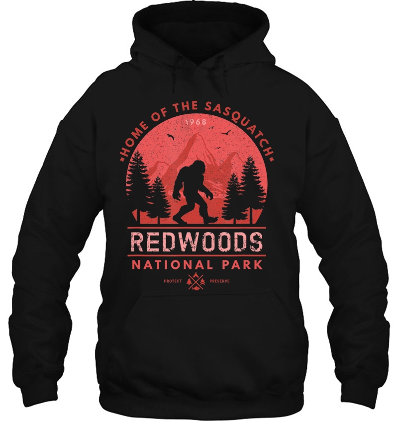 Bigfoot Redwoods Wilderness California Sasquatch Hoodie