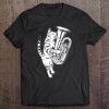 Cat Playing Tuba Cool Musician Marching Band Tee