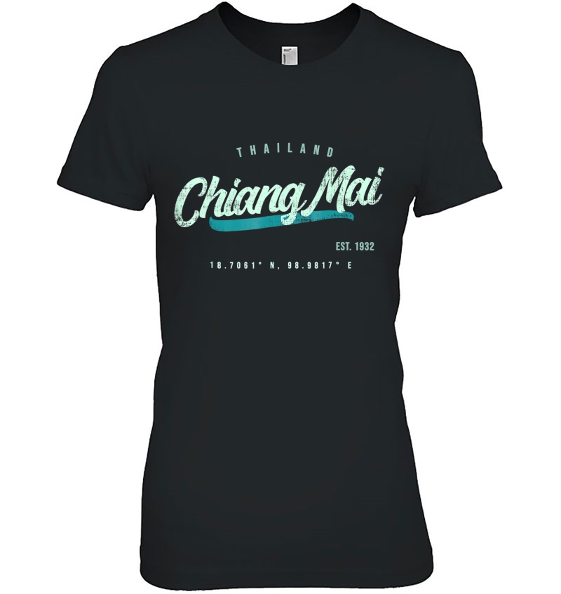 Chiang Mai Thailand Vintage Retro Ladies Tee