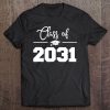 Class Of 2031 Grow With Me Shirt Kindergarten Grad Tee