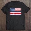 Costa Rican American Flag Costa Rica Usa Gift America Tee