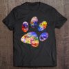 Cute Dog Paw Print Pet Lover Gift Abstract Art Loves Dogs Tee