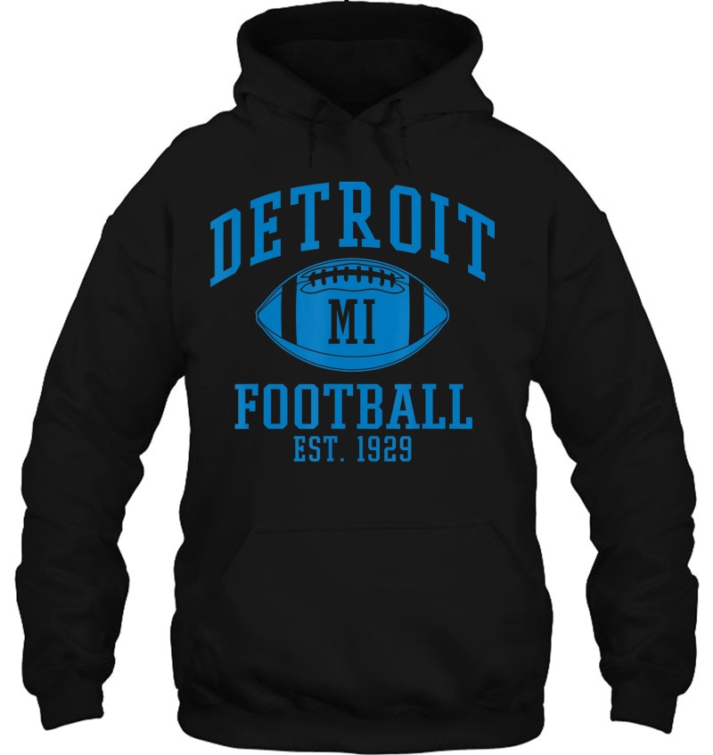 Detroit Football Vintage Michigan Retro Lion Gift Hoodie