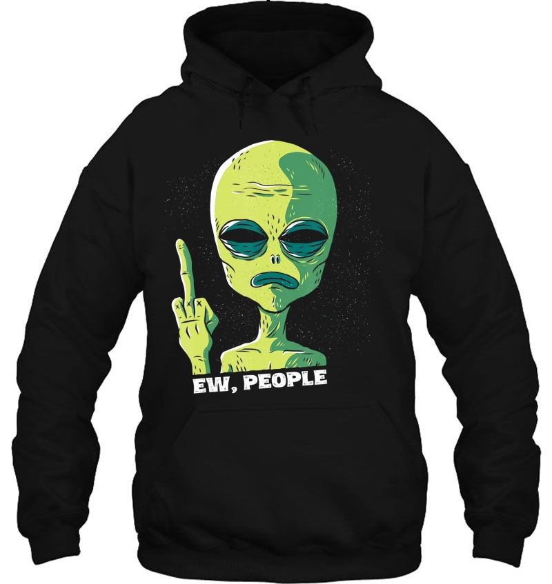 Ew, People Funny Alien Middle Finger Introvert Gift Mugs