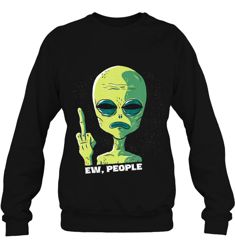 Ew, People Funny Alien Middle Finger Introvert Gift Mugs