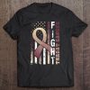 Fight Throat Cancer - Awareness With Usa Flag Tee