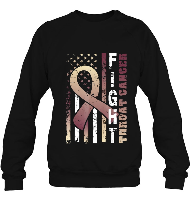 Fight Throat Cancer - Awareness With Usa Flag Mugs