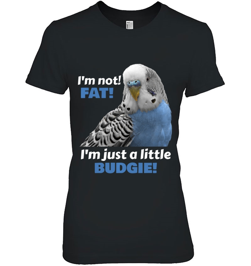 Funny Fat Budgie Blue Parakeet Parrot Pullover Hoodie