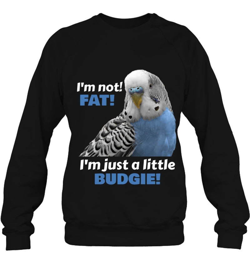 Funny Fat Budgie Blue Parakeet Parrot Pullover Mugs