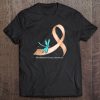 Hippie Dragonfly Peach Ribbon Endometrial Cancer Awareness Tee