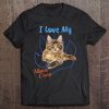 I Love My Maine Coon Best Cat Lover Paw Print ! Tee