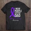 I Wear Purple For My Dad Shirt Alzheimer's Disease Awareness Tee