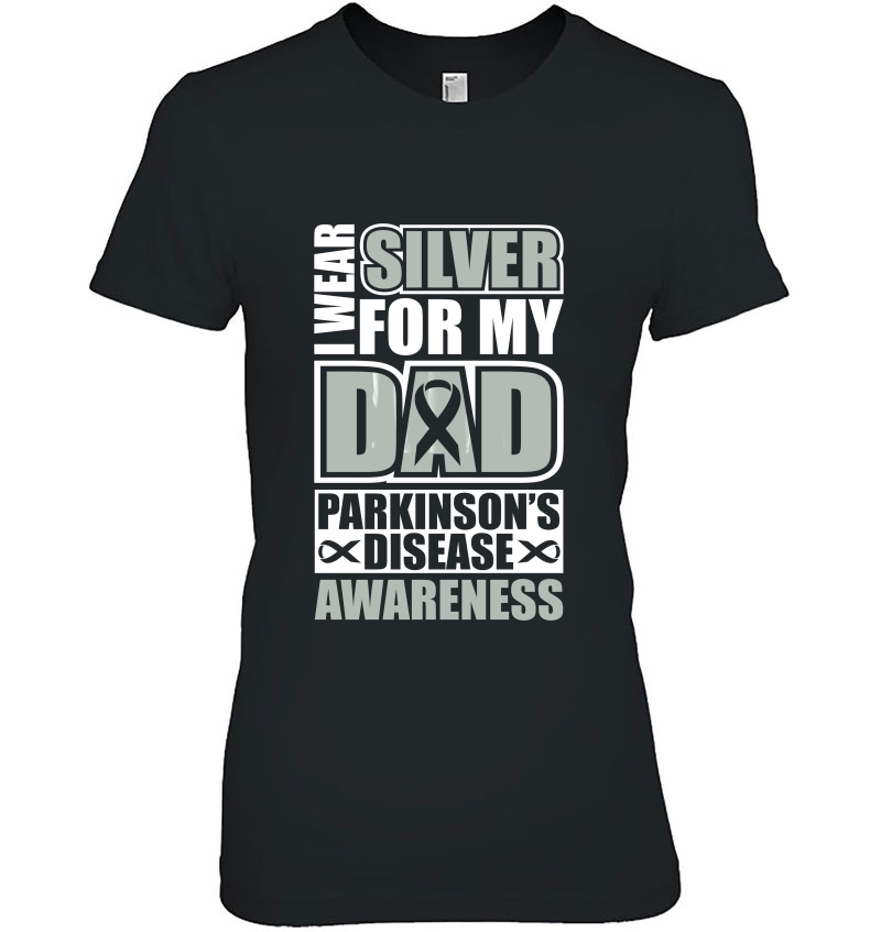 I Wear Silver For My Dad Parkinsons - Men Women Hoodie