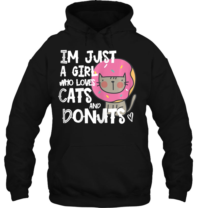 Im Just A Girl Who Loves Donuts And Cats Funny Gift Mugs