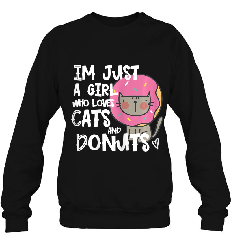 Im Just A Girl Who Loves Donuts And Cats Funny Gift Mugs